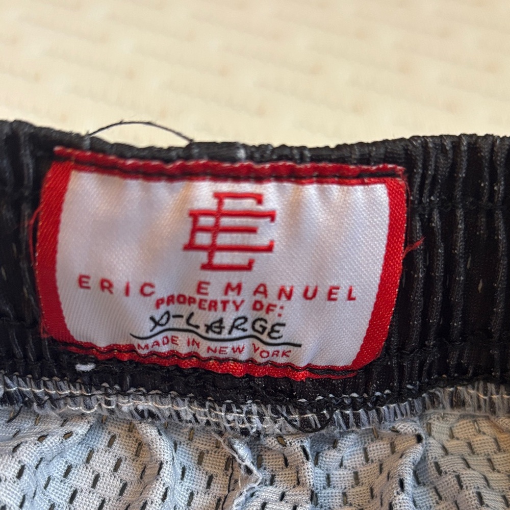 Eric Emanuel Black and Gray Mesh Shorts - Picture 3 of 4
